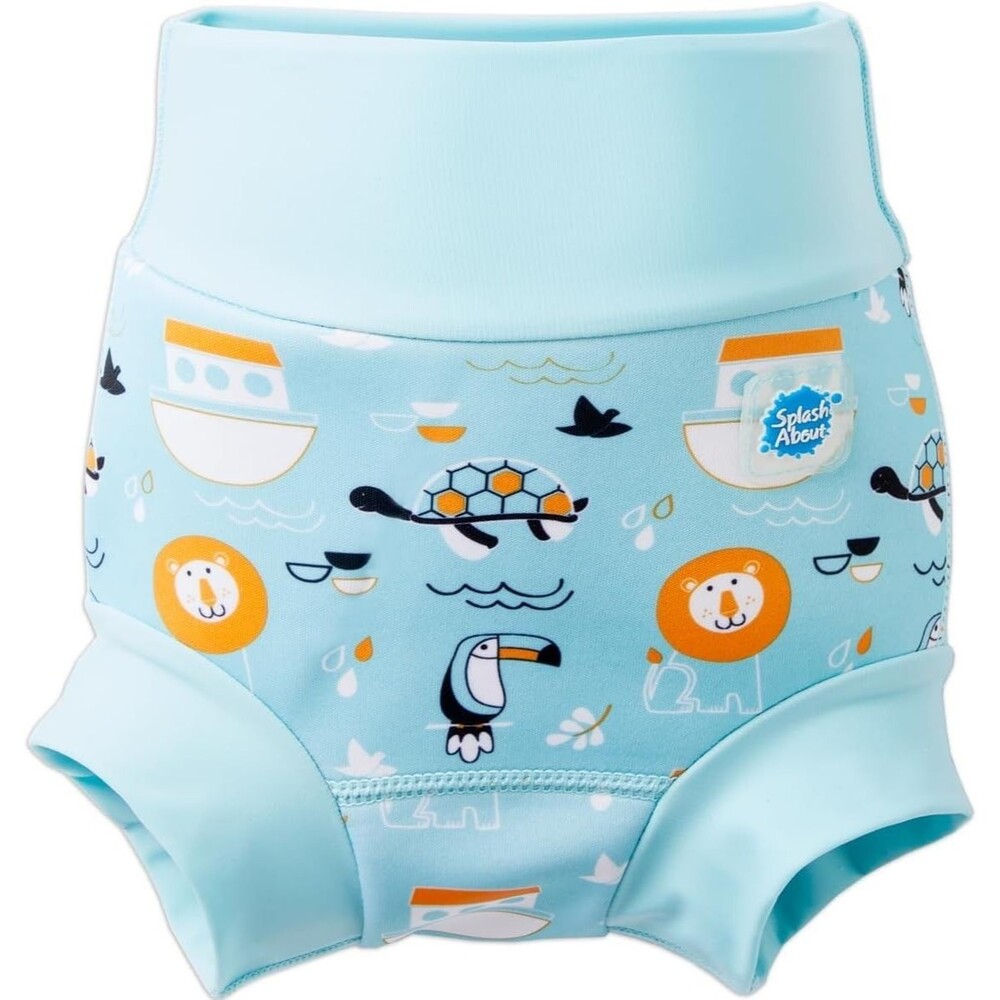 Splash About Happy Nappy Reusable Swim Diaper Noah's Ark 12-24 Months New
